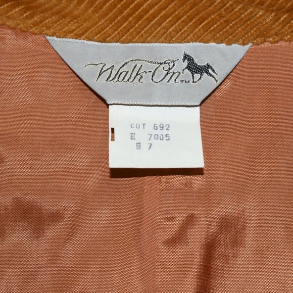 Vintage Walk On Embroidered Logo Corduroy Jacket - Picture 4 of 6